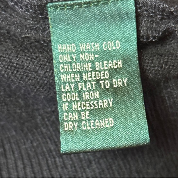 Lauren Ralph Lauren silk & cashmere equestrian print cardigan black - Picture 6 of 8